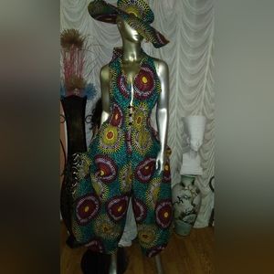 African outfit wideleg with pockets made from 100 percent cotton fits size m-xl